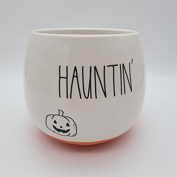 Rae Dunn Halloween Ghostin' Ceramic Ghost Planter White Artisan Collection 5x5" - Picture 1 of 10